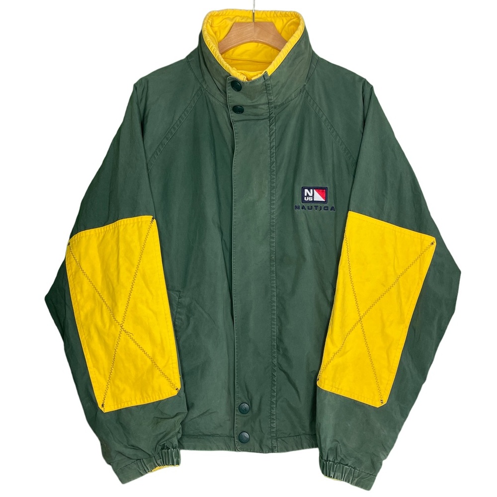 VTG 90's Nautica Embroidered Logo Reversible Sailing Jacket Sz XL - Picture 4 of 6